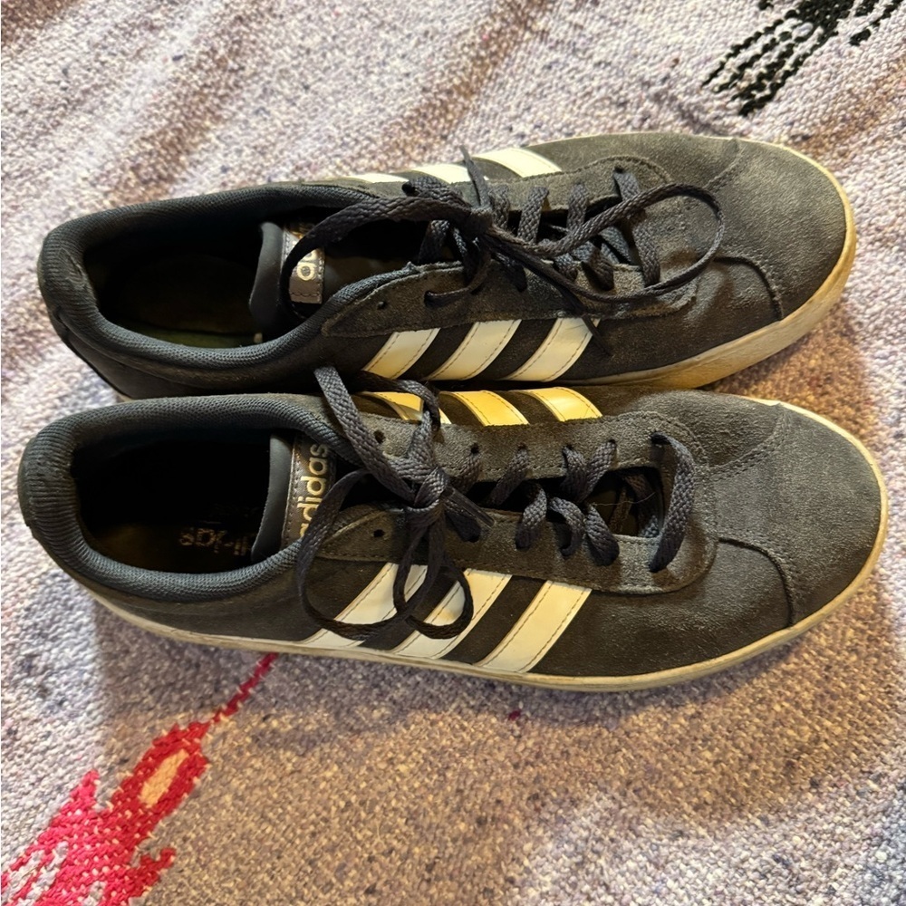 🍍  Adidas Neo Comfort Walking Sneakers 9.5 Black Suede Shoes🍍